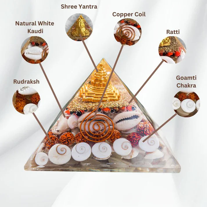 Crystal Wealth Gomati Chakra Shree Yantra Pyramid