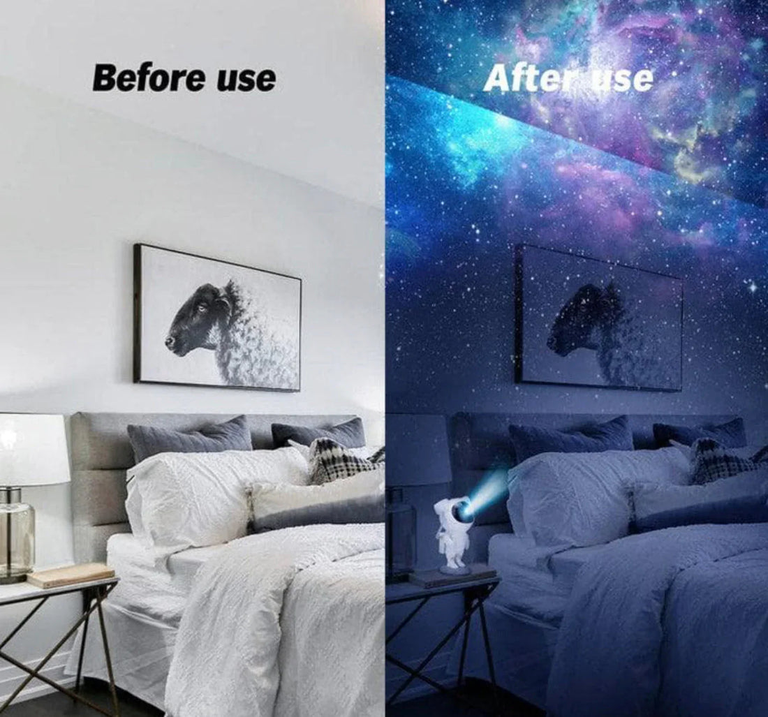 Astronaut Galaxy Projector with Remote Control 360° Adjustable Timer Night Lamp